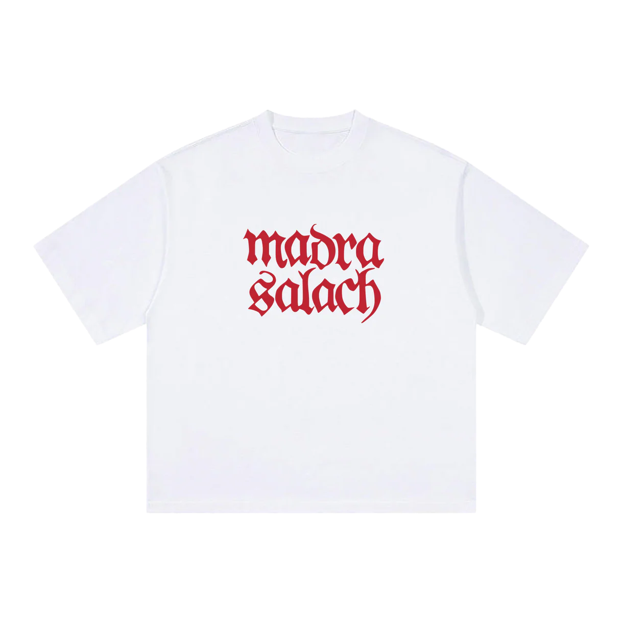 Madra Salach - White & Red Logo T-Shirt