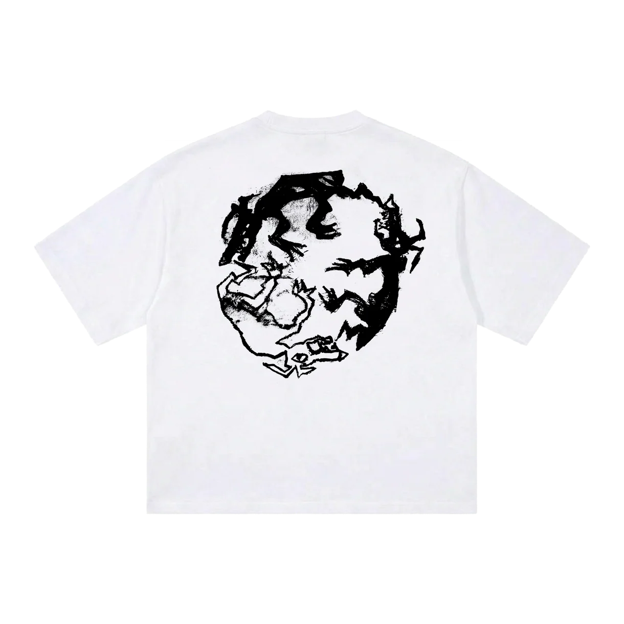 Madra Salach - White & Black Logo T-Shirt