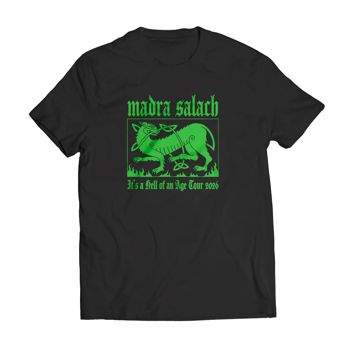 Madra Salach - Black & Green Spring 2026 Tour T-Shirt